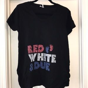 Maternity “Red, White, & Due” Shirt